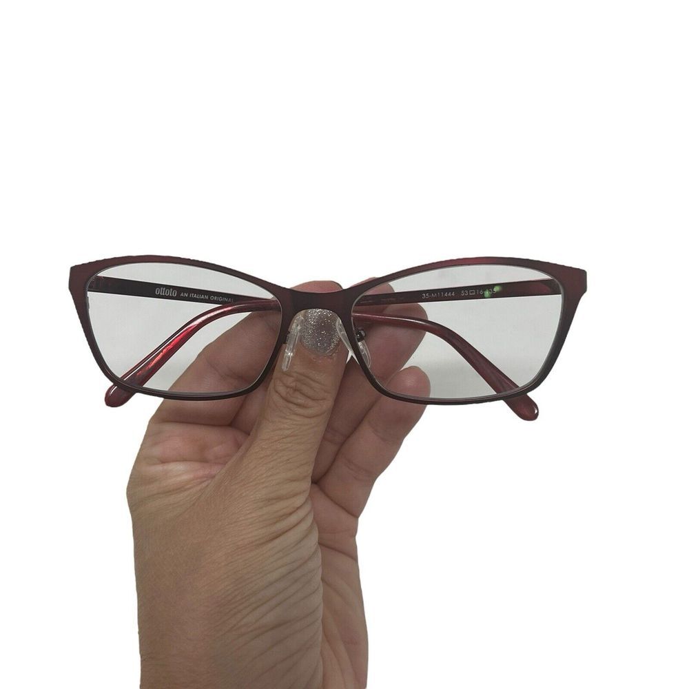Ottoto Dark Red Metallic Eyeglasses Optical Frame Glasses 16-135‎